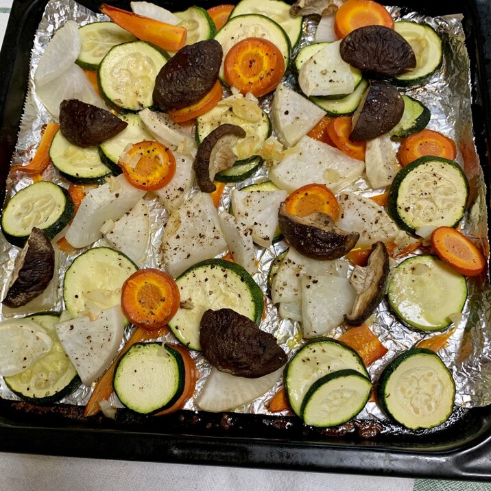 簡単なのに豪華に見える いろいろ野菜のオーブン焼き レシピ 作り方 By つゆだくみそしる 楽天レシピ